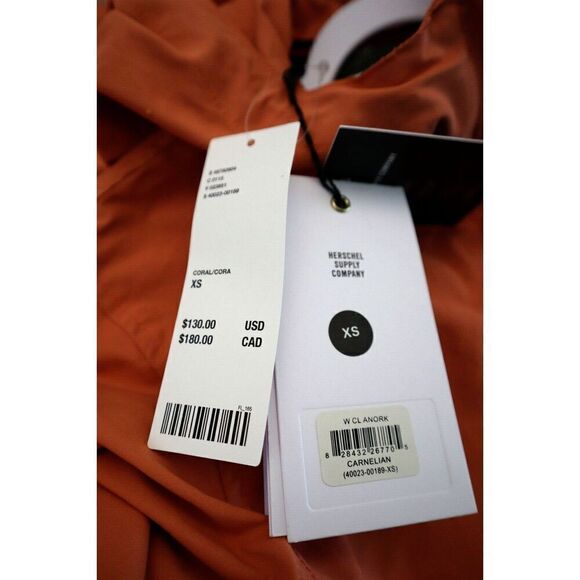 Herschel Supply Co. 40023-00189 Women's Sz XS Coral Classic Anorak Jacket - Picture 4 of 10